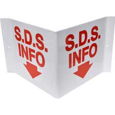 V-Shaped SDS Info Sign