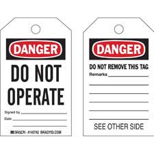 ToughWash Tags: DANGER: DO NOT OPERATE SIGNED BY: DATE:…