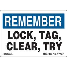 REMEMBER Lock Tag Clear Try Labels