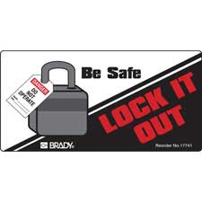 Be Safe Lock It Out Labels