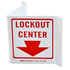 V Lockout Center Sign