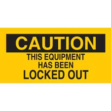 CAUTION This Equipment Has Been Locked Out Sign