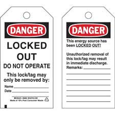 DANGER Locked Out Do Not Operate Lockout Tagout Tags