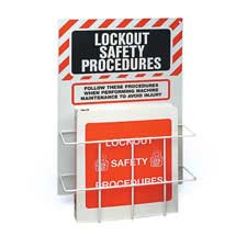 Lockout Procedure Station With Binder