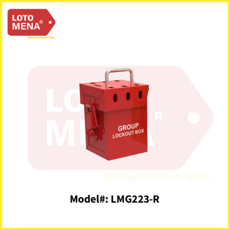 LOTO MENA GROUP LOCKOUT BOX - 6+1 LOCKS RED
