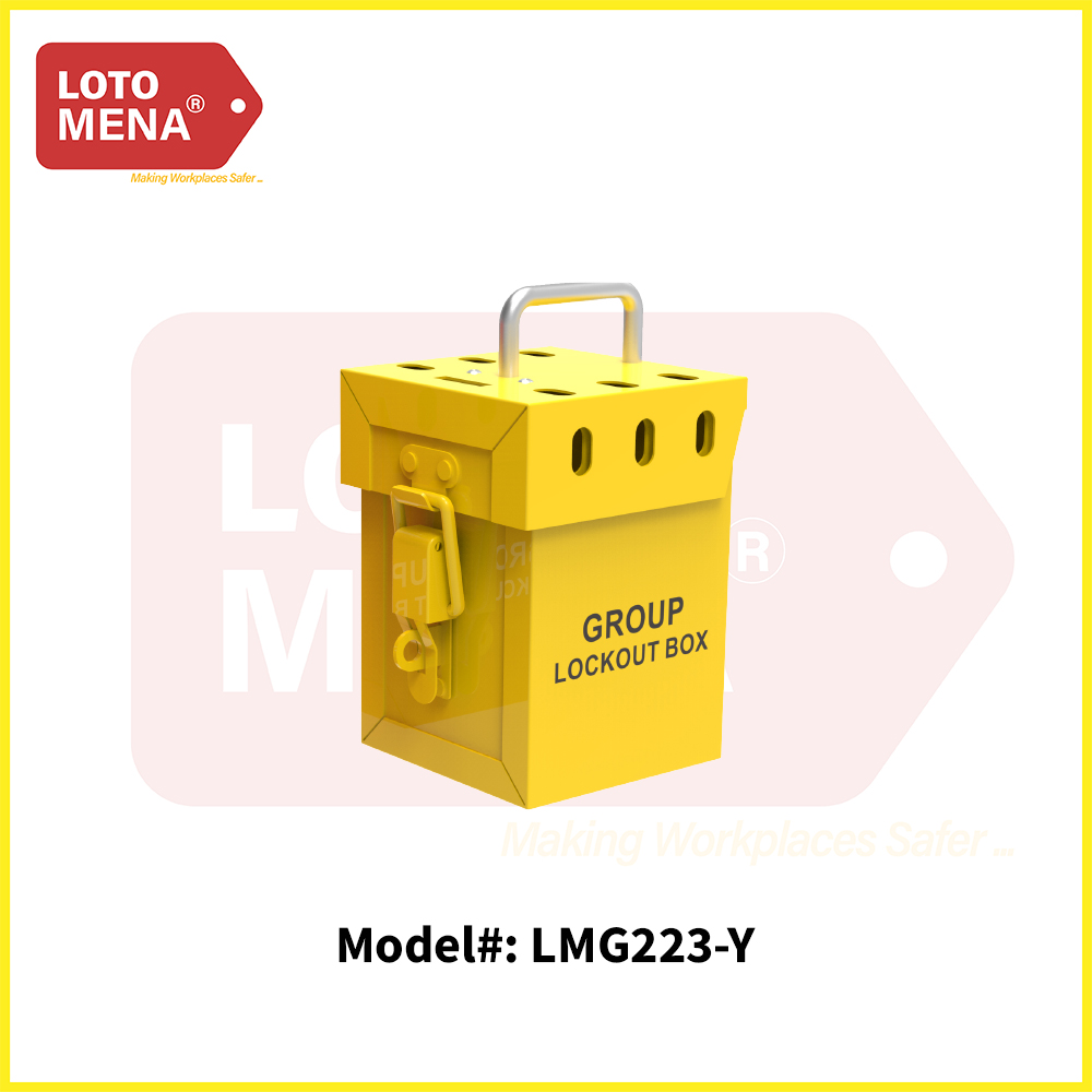 LOTO MENA GROUP LOCKOUT BOX - 6+1 LOCKS YELLOW