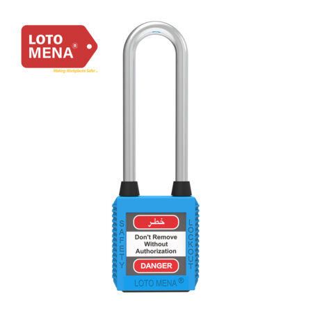 LOTO MENA PADLOCK - LONG STEEL BLUE