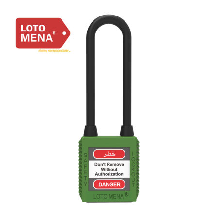 LOTO MENA PADLOCK - LONG NYLON GREEN