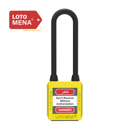 LOTO MENA PADLOCK - LONG NYLON YELLOW
