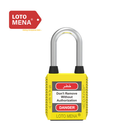 LOTO MENA PADLOCK - STEEL YELLOW