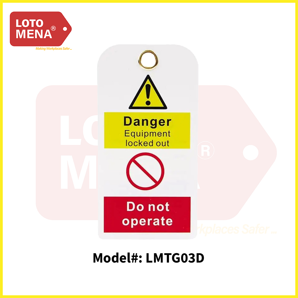 LOTO MENA Safety Warning Tag - DANGER EQUIPMENT LOCKED