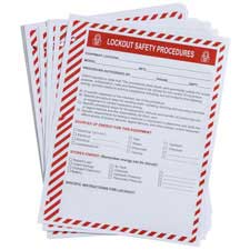 Lockout Procedure Forms