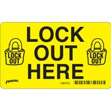 Lock Out Here Label