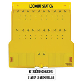 20-Lock Covered Station With Trilingual Labels, Unfilled.