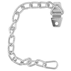 9in (22.9cm) Long Heavy Zinc Plated Steel Chain With Holder