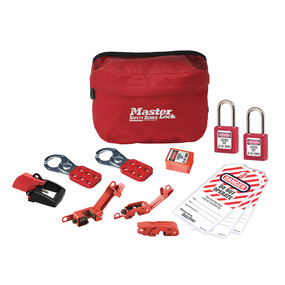 Lockout Pouch With Standard Electrical Device Assortment And Two Zenex™ Thermoplastic Padlocks