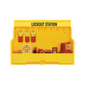 Lockout Station With Premier Electrical Device Assortment. Locks Not Included.