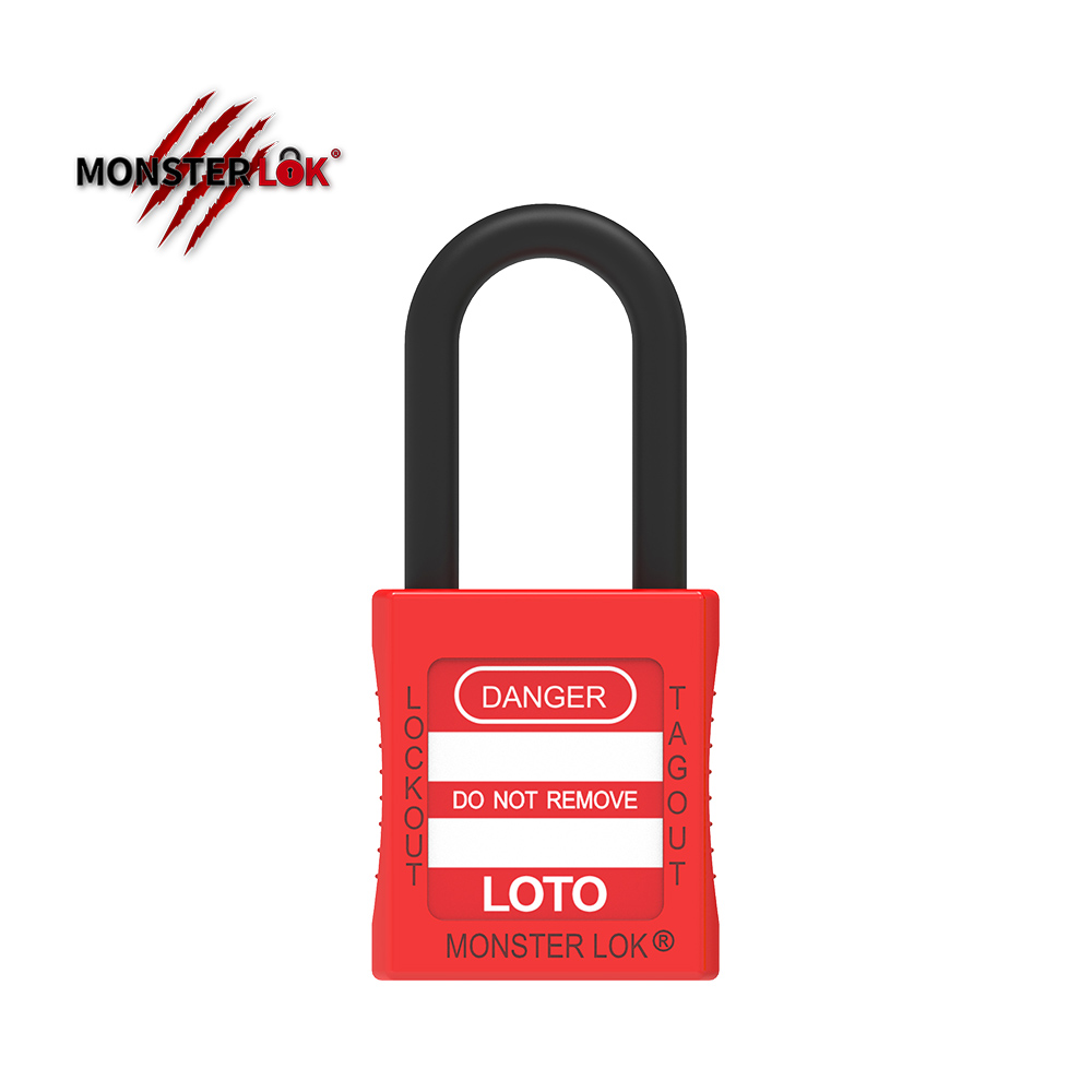 MONSTERLOK - SAFETY LOCKOUT PADLOCK -NYLON : RED