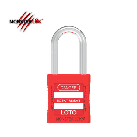 MONSTERLOK - SAFETY LOCKOUT PADLOCK -STEEL : RED