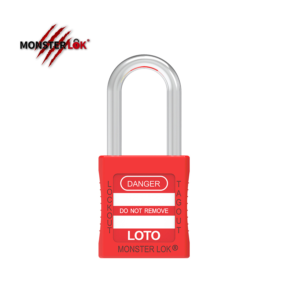 MONSTERLOK - SAFETY LOCKOUT PADLOCK -STEEL : RED