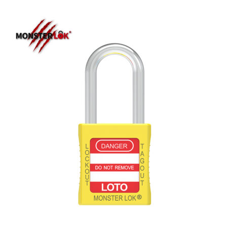 MONSTERLOK - SAFETY LOCKOUT PADLOCK -STEEL : YELLOW