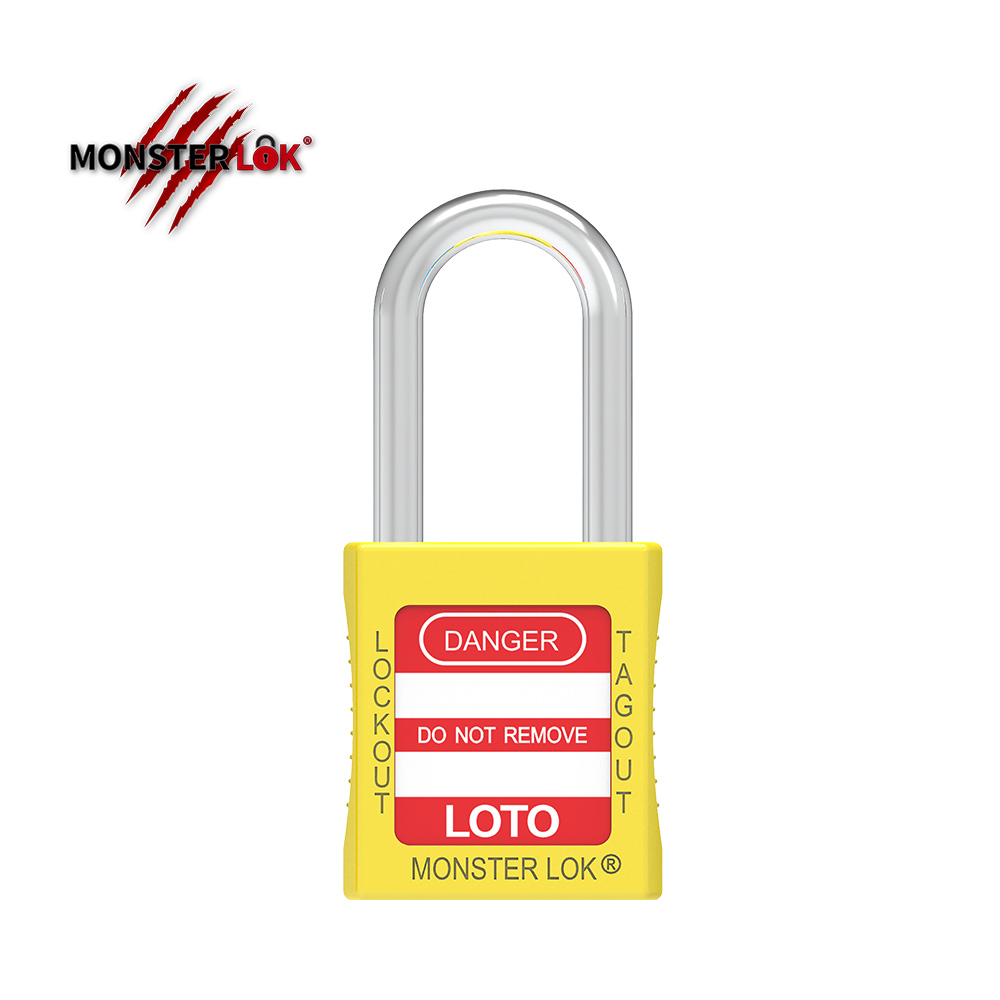 MONSTERLOK - SAFETY LOCKOUT PADLOCK -STEEL : YELLOW