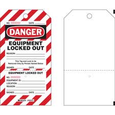 Two-Part Perforated Tag - DANGER Equipment Locked Out