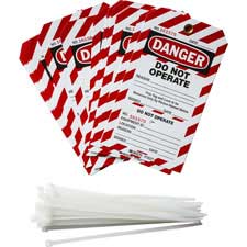 Two-Part Perforated Tag - DO NOT OPERATE etc