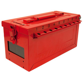 Portable Group Lock Box With Key Window